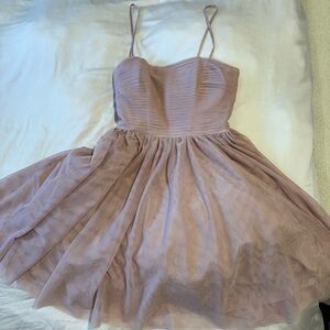 BHLDN SQUARE-NECK A-LINE TULLE MINI DRESS M